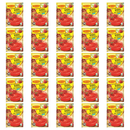 WINIARY Kisiel z cukrem smak truskawkowy 77g X25