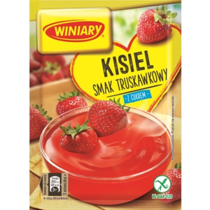WINIARY Kisiel z cukrem smak truskawkowy 77g X25