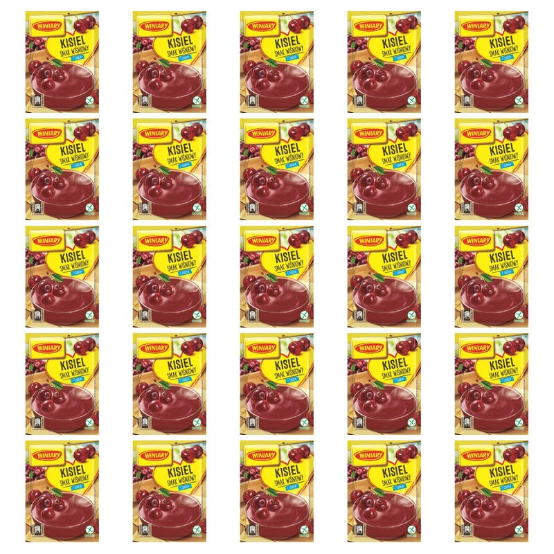 WINIARY Kisiel z cukrem smak wiśniowy 77g X25