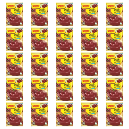 WINIARY Kisiel z cukrem smak wiśniowy 77g X25
