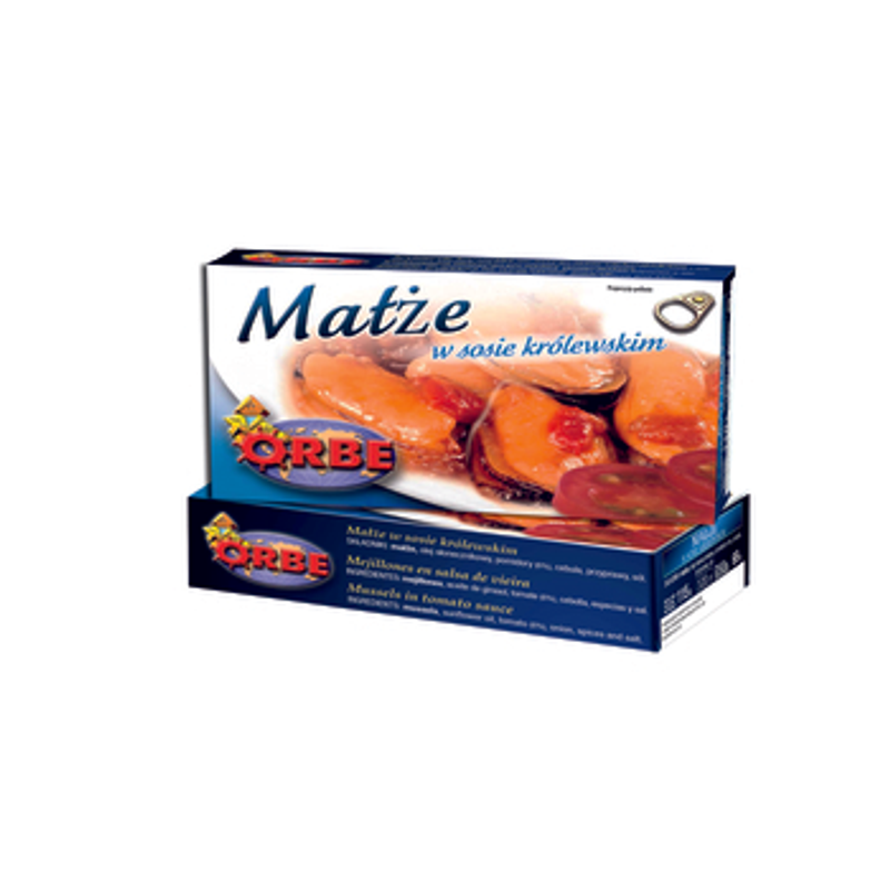 Małże w sosie królewskim 120ml Orbe