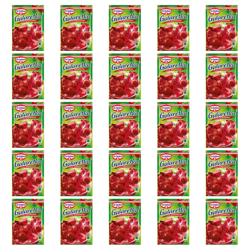 Dr. Oetker Galaretka o smaku wiśniowym 72 g X25
