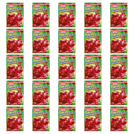 Dr. Oetker Galaretka o smaku wiśniowym 72 g X25