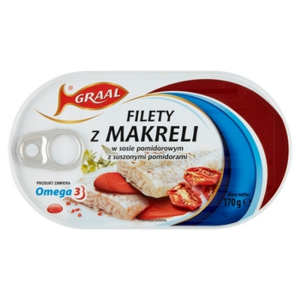 GRAAL Filety z makreli w sosie pomidorowym z suszonymi pomidorami 170g