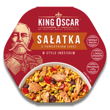 Sałatka z tuńczykiem w stylu indyjskim 220 g King Oscar