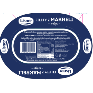 Filety z makreli w oleju Lisner 170g