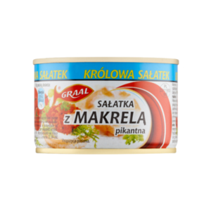 Sałatka Rybna Pikantna z Makrelą - Makrela w Puszce Szprot Graal 165g