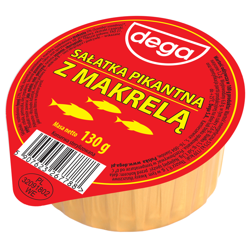 Dega Sałatka pikantna z makrelą 130g