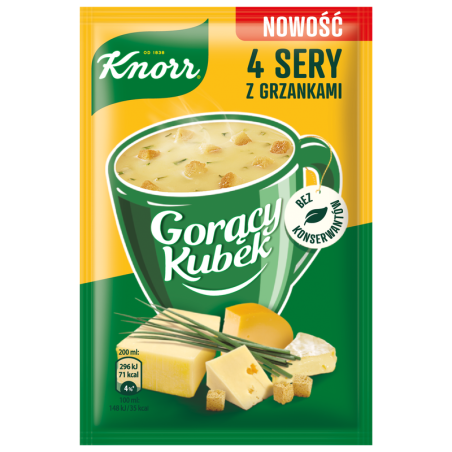 Knorr Gorący Kubek 4 sery z grzankami 17g