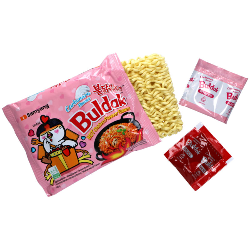 Danie instant o smaku ostrego kurczaka carbonara | 130g | SamYang