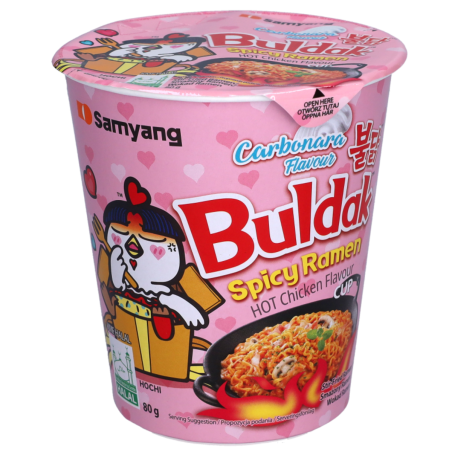Danie Buldak Ramen Hot Kurczak Carbonara CUP 80g Samyang