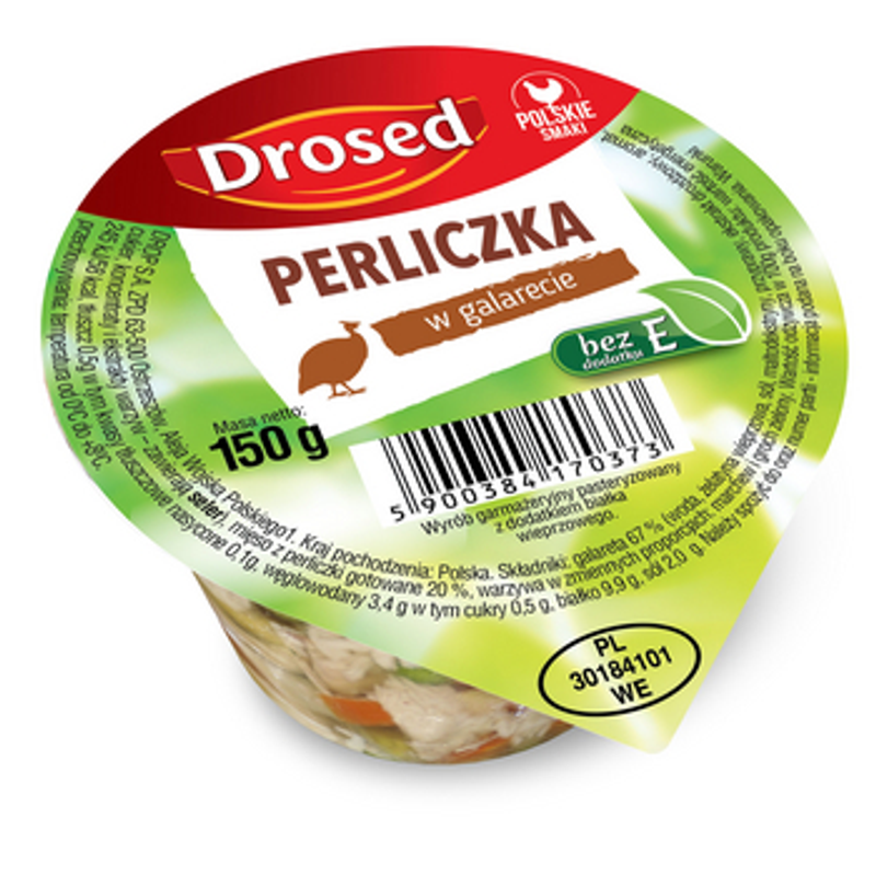 Perliczka w galarecie bez E 150 g Drosed