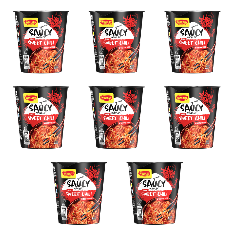 WINIARY streetfood Nudle Słodkie Chili 75g X8