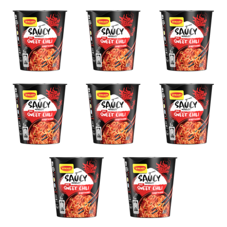WINIARY streetfood Nudle Słodkie Chili 75g X8