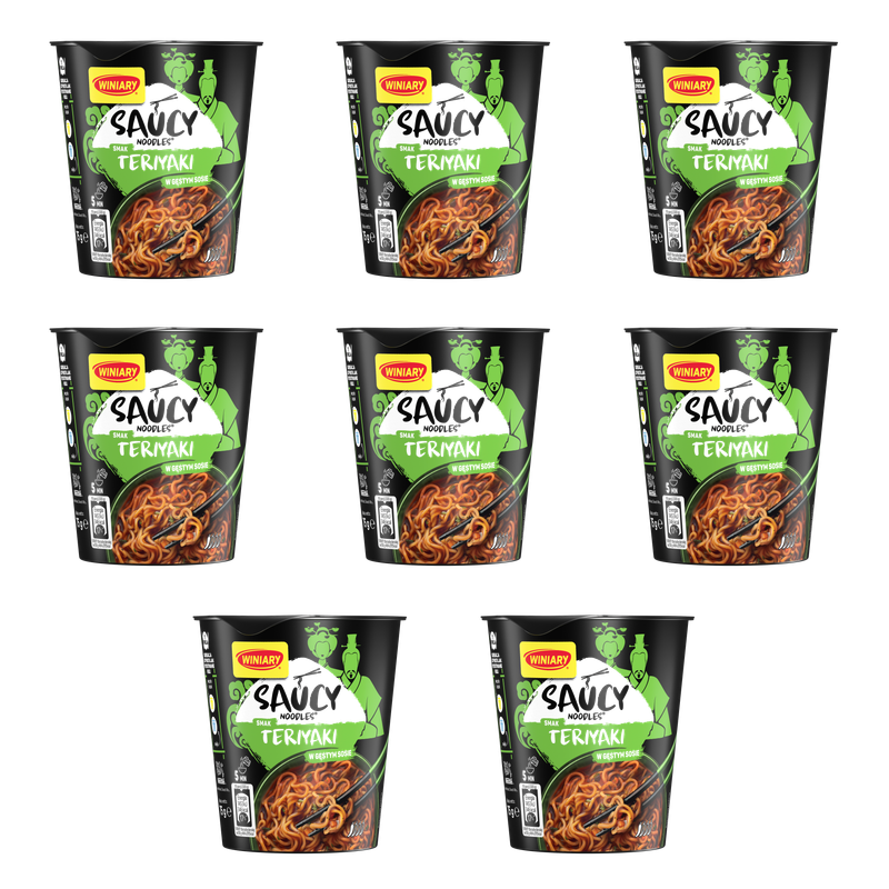 WINIARY streetfood Nudle smak klasyczny Teriyaki 75g X8