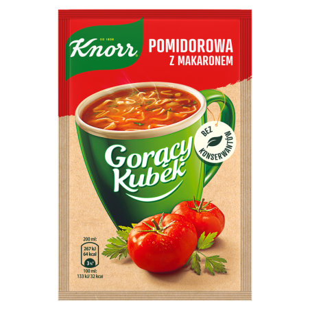 Knorr Gorący Kubek Pomidorowa z makaronem 19g
