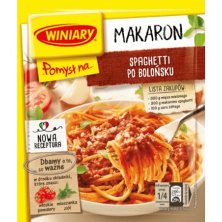 WINIARY Pomysł na... Makaron spaghetti po bolońsku 44g