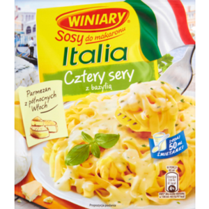 WINIARY Sosy do makaronu Italia cztery sery z bazylią 37g