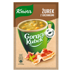 Knorr Gorący Kubek Żurek z Grzankami Zupa w Proszku do Zalania Wodą 17g