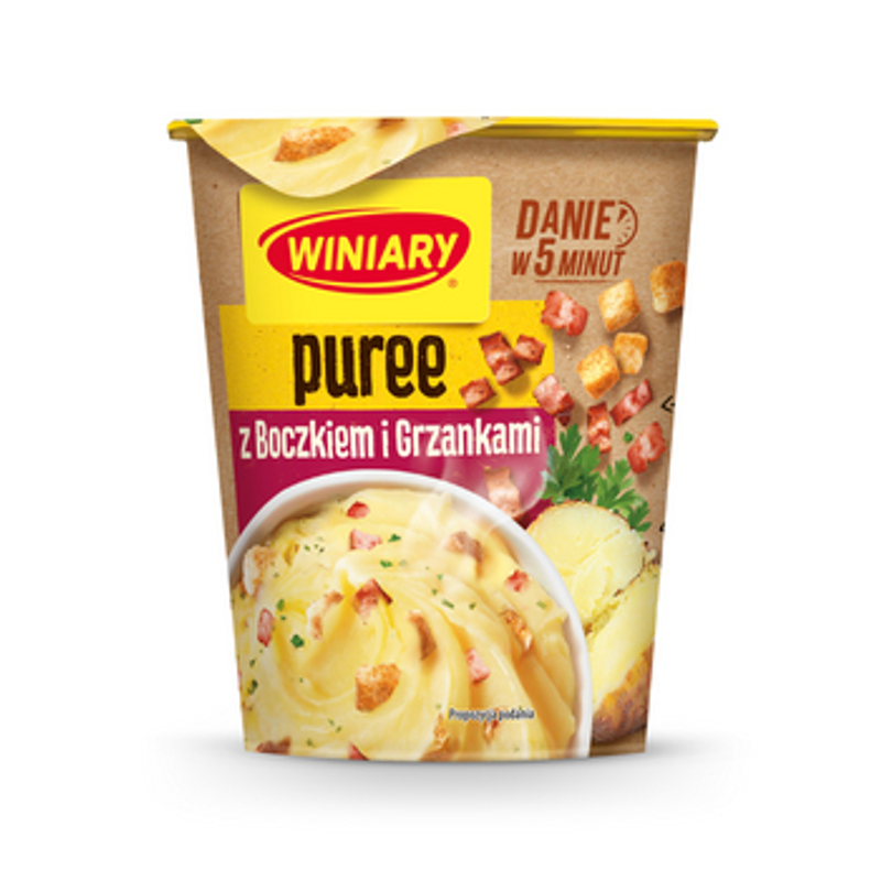 WINIARY Puree ziemniaczane z kawałkami boczku i grzankami 53g