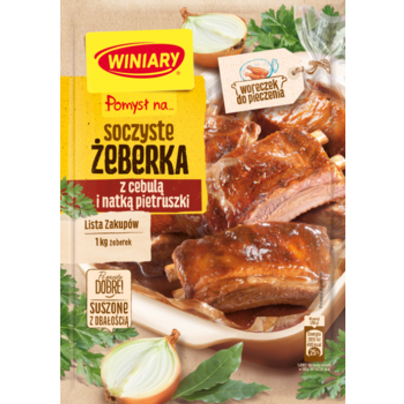 WINIARY Pomysł na... Soczyste żeberka z cebulą i natką pietruszki 28 g