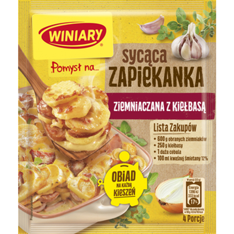 WINIARY Pomysł na... Sycąca zapiekanka ziemniaczana z kiełbasą 41g