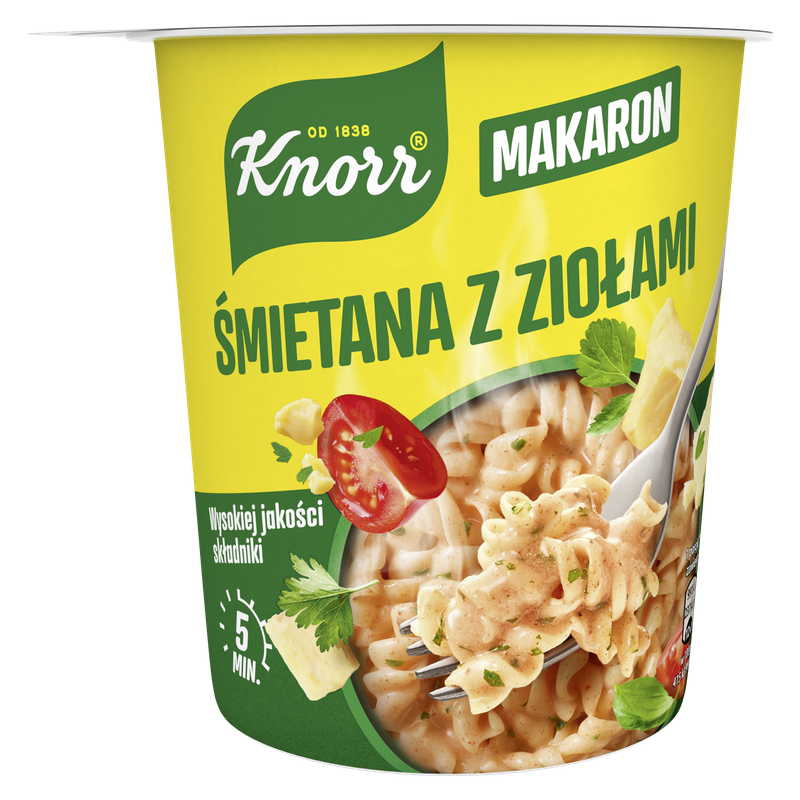 Knorr Danie Makaron Śmietana z ziołami 59g