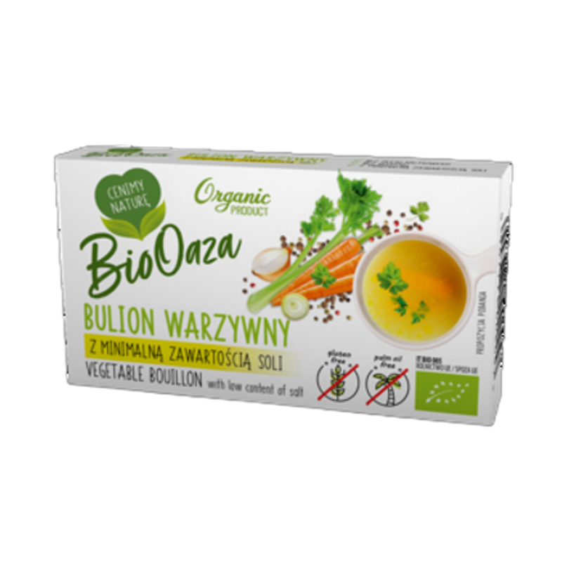Bulion warzywny z minimalną zawartością soli Biooaza 60g