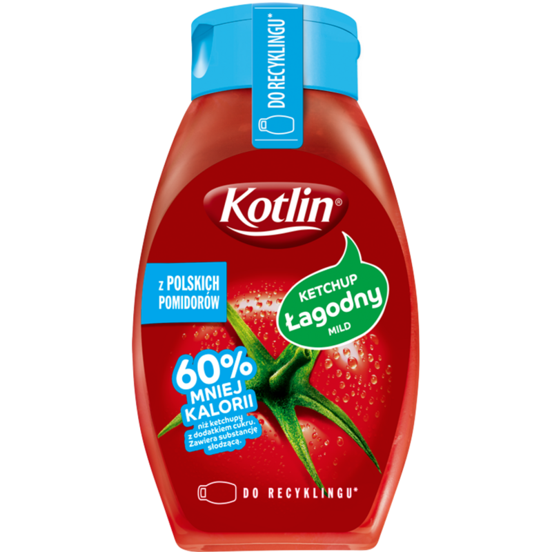 Kotlin Ketchup łagodny 60% mniej kalorii 420 g