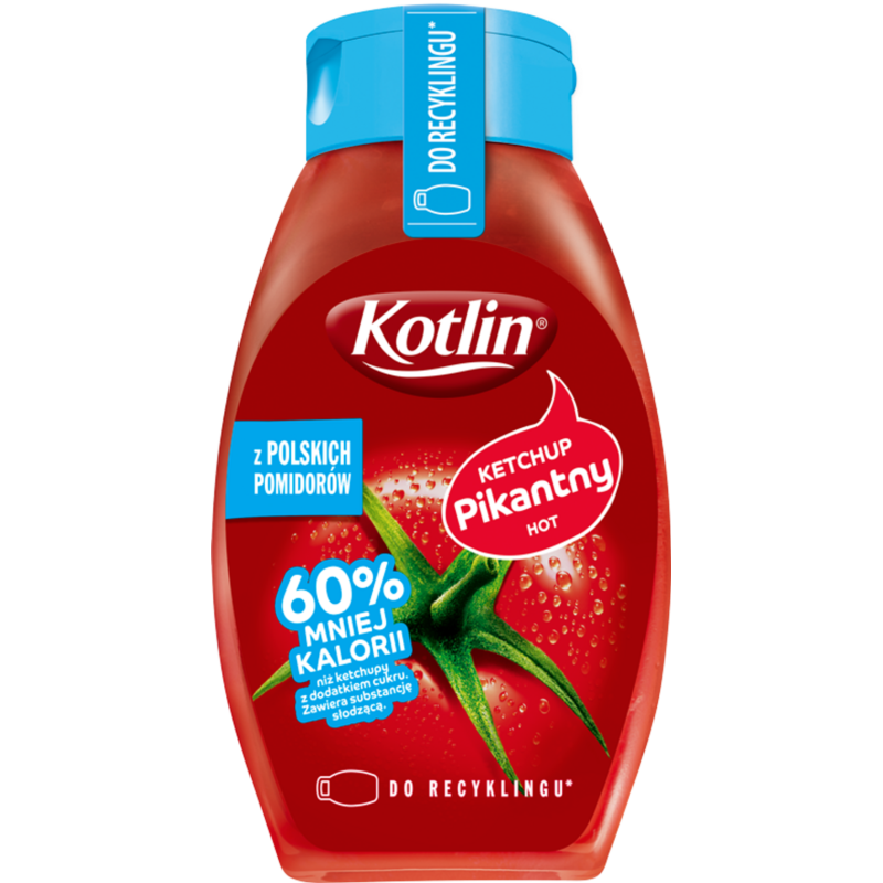 Kotlin Ketchup pikantny 60% mniej kalorii 420 g