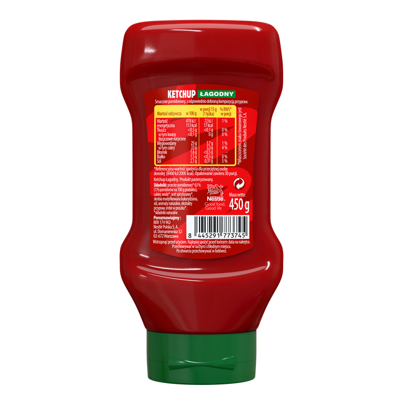 WINIARY Ketchup Łagodny 450g