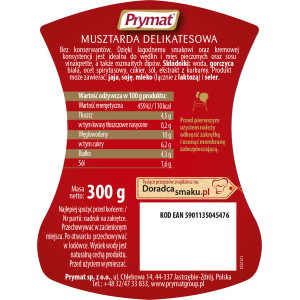 Musztarda delikatesowa 300g Prymat