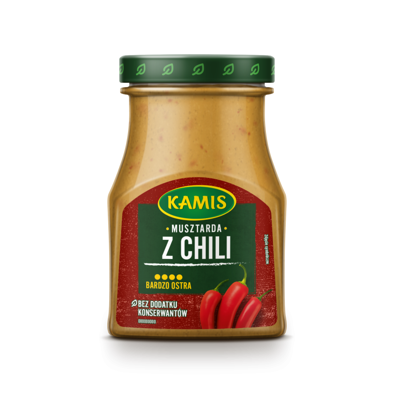 Kamis musztarda STRONG z chili ciętym 185g