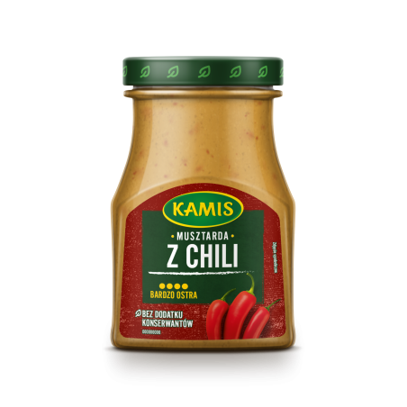 Kamis musztarda STRONG z chili ciętym 185g