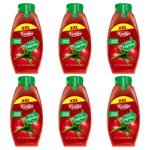 Ketchup Łagodny XXL w Butelce Bez konserwantów i Glutenu - Kotlin 950 g X6