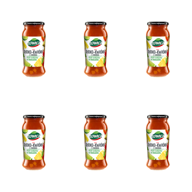 Łowicz Sos słodko-kwaśny z limonką 500 g X6