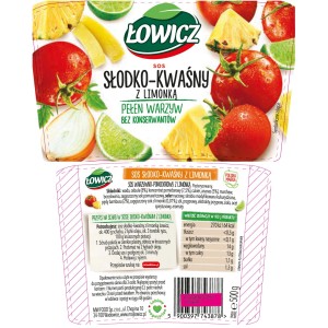 Łowicz Sos słodko-kwaśny z limonką 500 g X6