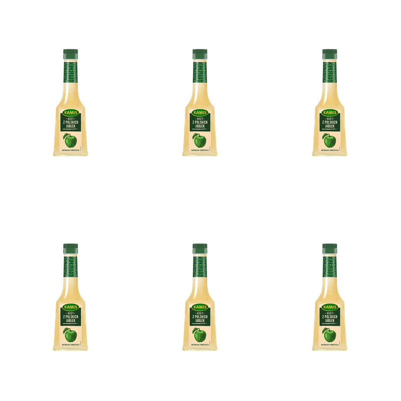 Kamis Ocet Jabłkowy Naturalny Dodatek do Dań Sałatek - na Trawienie 250 ml X6