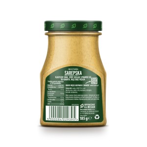 Kamis Musztarda Sarepska z Gorczycą w Słoiku do Mięs Wędlin Lekko Ostra 185g X8