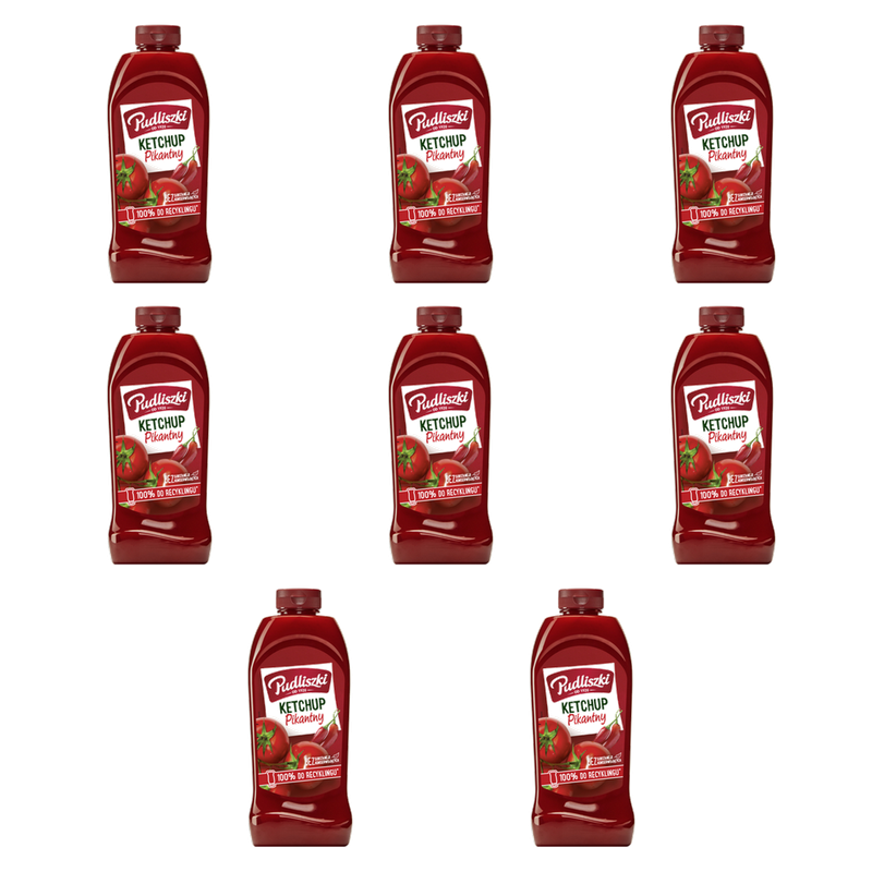 Pudliszki ketchup pikantny 990g X8