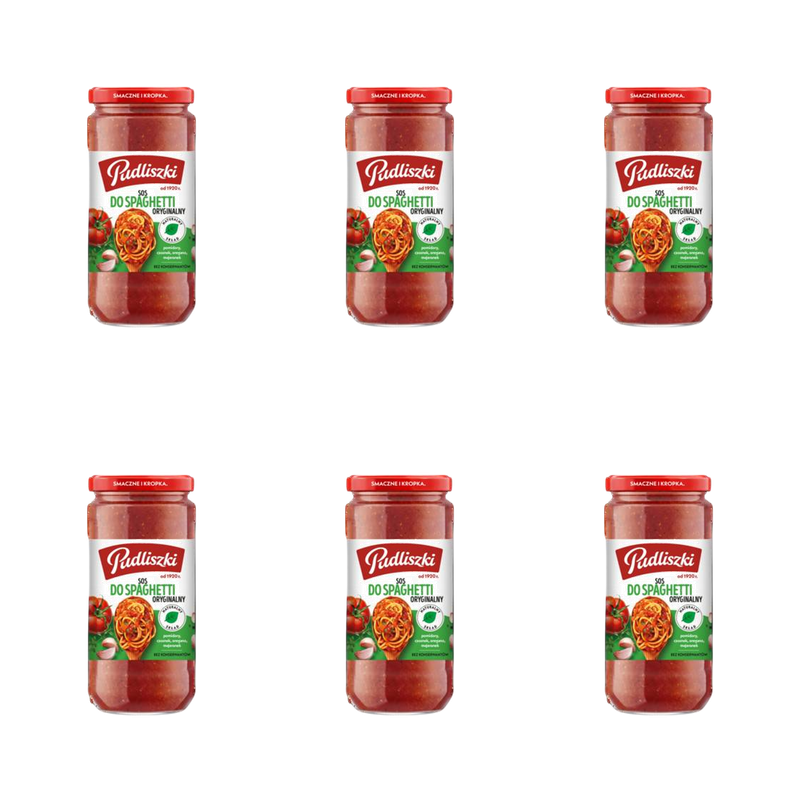 Pudliszki Sos do spaghetti oryginalny 480g X6