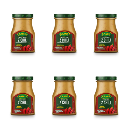Kamis musztarda STRONG z chili ciętym 185g X6