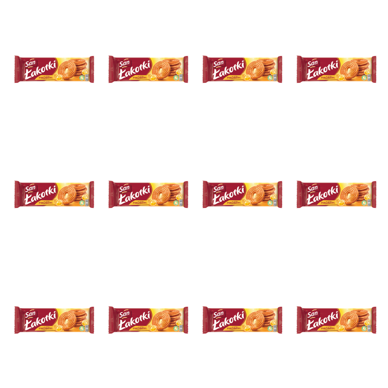 Ciastka San Łakotki Maślane - Herbatniki Kruche Ciasteczka Deser 168g X12