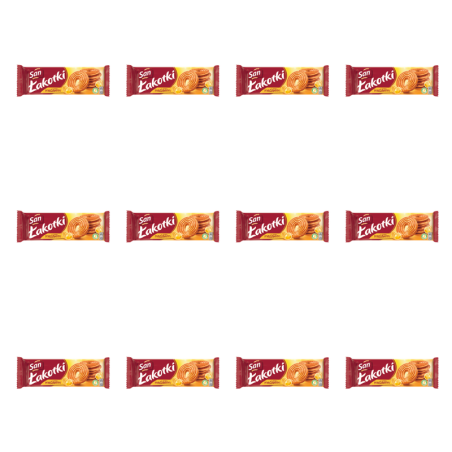 Ciastka San Łakotki Maślane - Herbatniki Kruche Ciasteczka Deser 168g X12