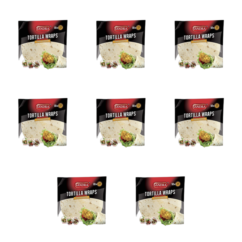 Tortilla pszenna SANDRA 1080g/18sztx25cm X8