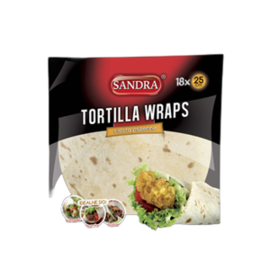 Tortilla pszenna SANDRA 1080g/18sztx25cm X8