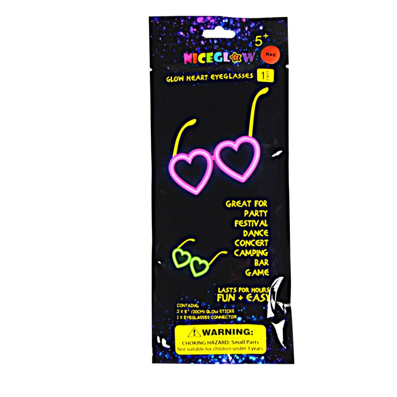 Okulary serca Glow stick
