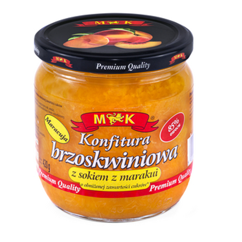 MK Konfitura brzoskwiniowa z sokiem z marakui 420 g