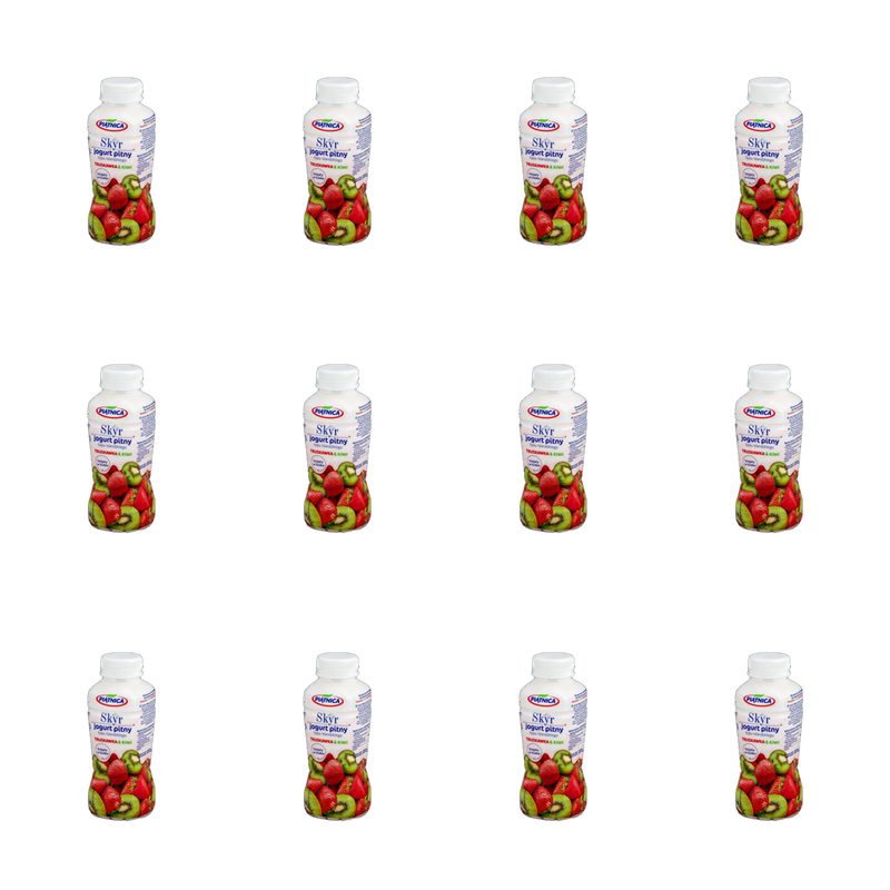 Jogurt pitny Skyr truskawka kiwi Piątnica 330ml X12