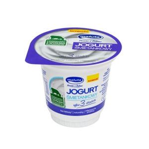 Jogurt Śmietankowy 9% Tłuszczu - Czysty Skład Bez Laktozy 220g MALUTA X12